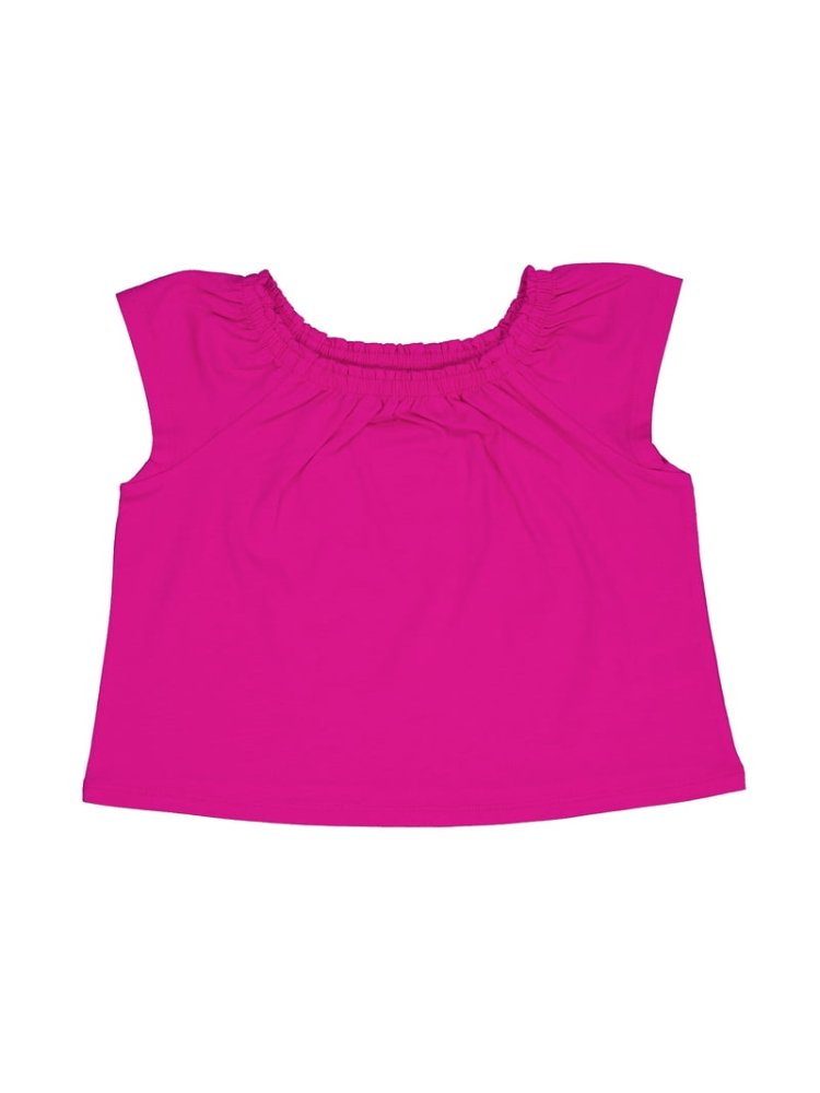 Franelilla con cuello elastico Fucsia 7/8T