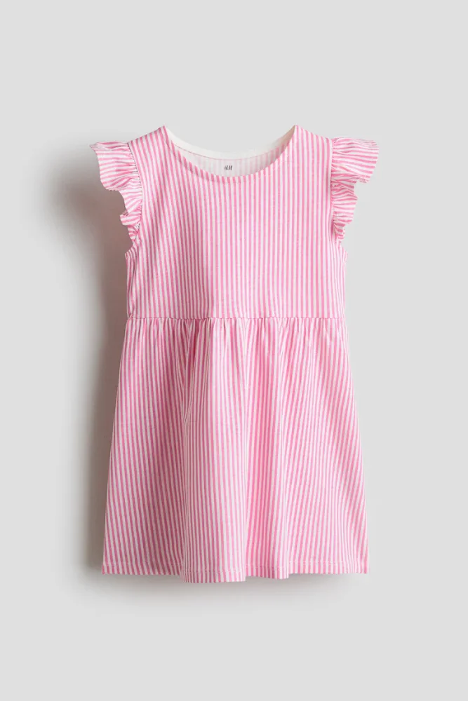 Vestido de rayas fucsias y blanca 6/7T