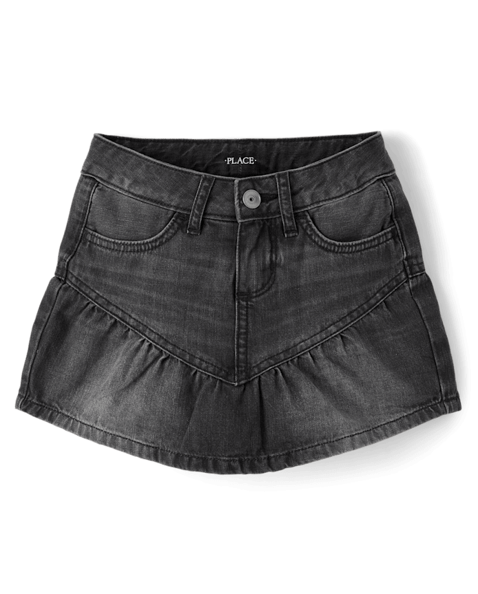 Falda Jeans Negra Prelavada 6T