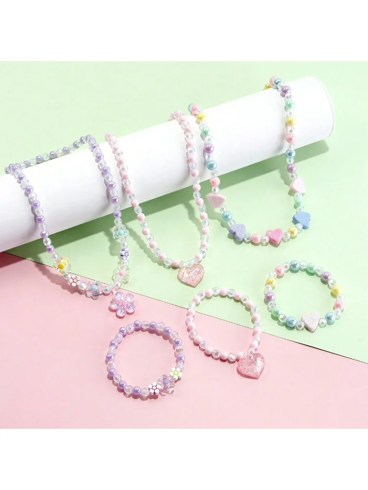 Set 2 Pzas Collar y pulser colores pasteles