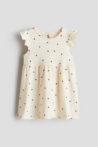 Vestido cremita corazoncitos vino 4T