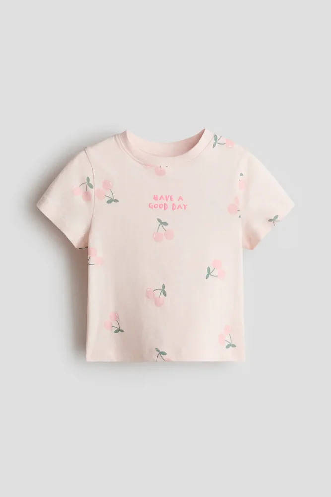 Franela rosada de cherries 5/6T