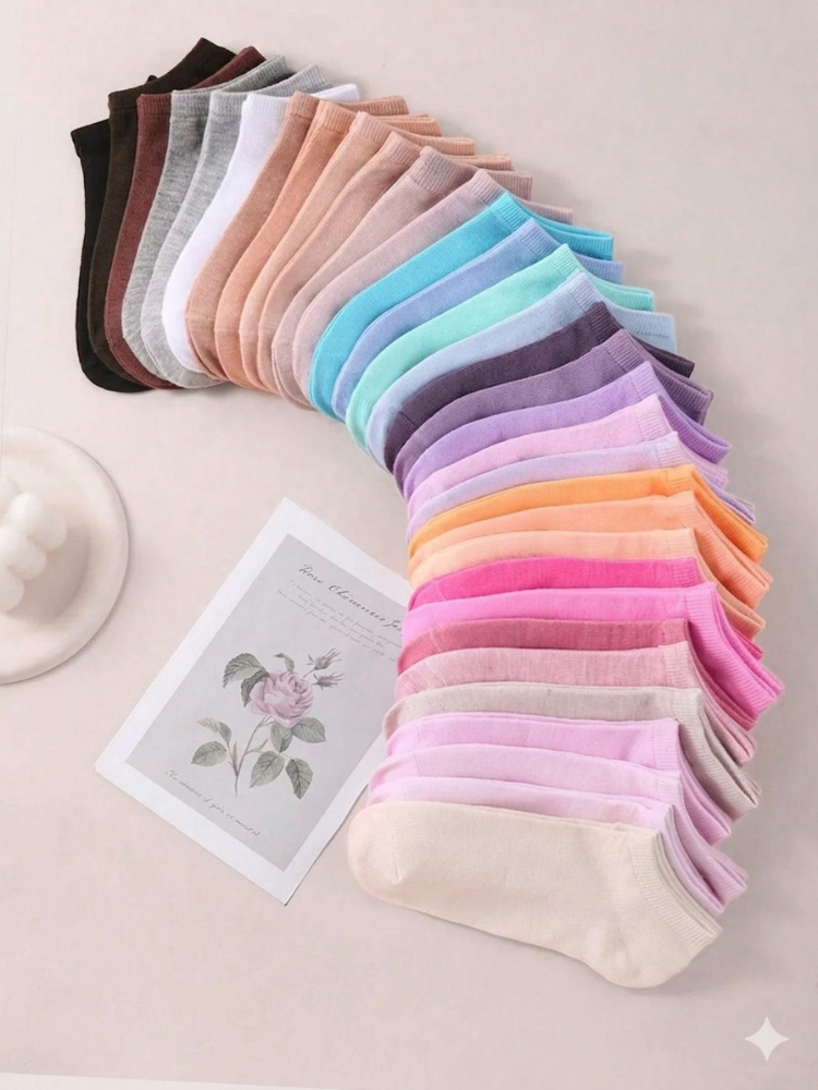 Par de medias tobilleras de colores varios 8-12T