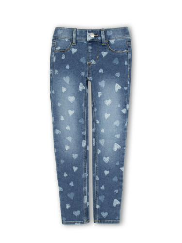 Jeans detalles corazones de niña 4/5T