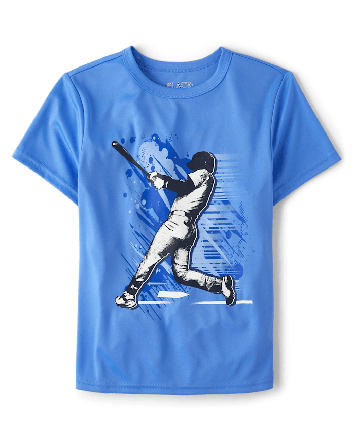 Franela Celeste Figura Jugador de Beisbol 5/6T