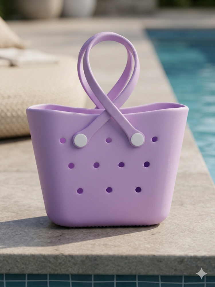 Bolso Plastico lila tipo cross