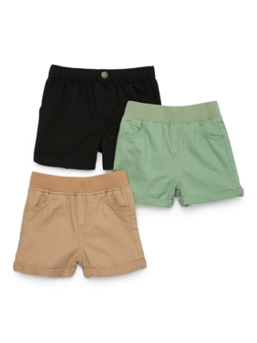 Short de Bebe, negro, beige y verde 24 meses