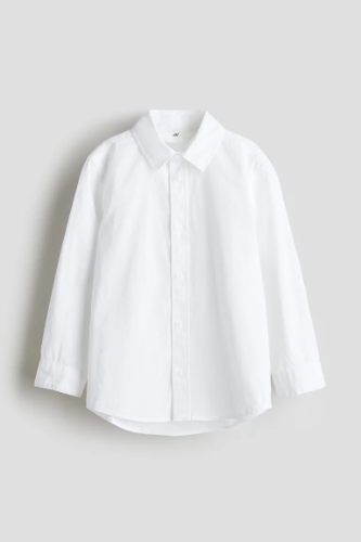 Camisa M/L Blanca 6/7T H&M