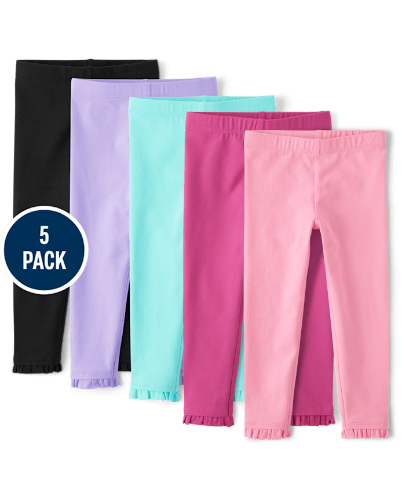 Leggins de colores con vuelitos en el tobillo 5T