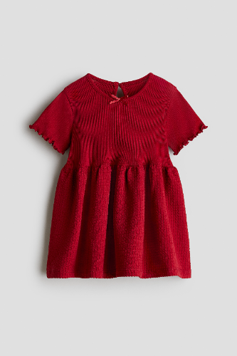 Vestido Texturizado Vinotinto 3T