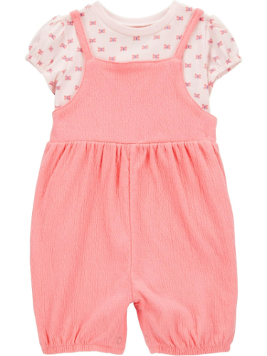 Mameluco Rosa y Blusa de Bebe 12 Meses