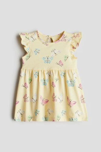Vestido de niña amarillo con mariposas 2T H&M
