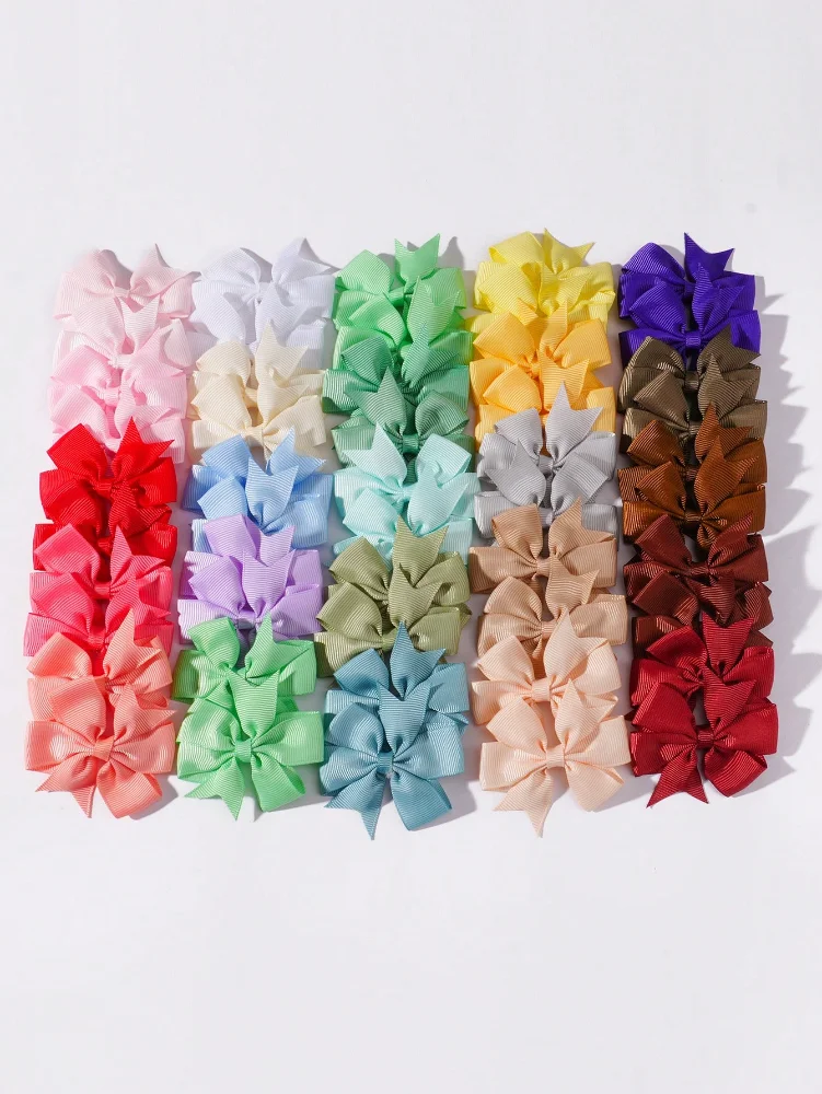 Set 2 Pares de lazos dobles en cinta colores varios