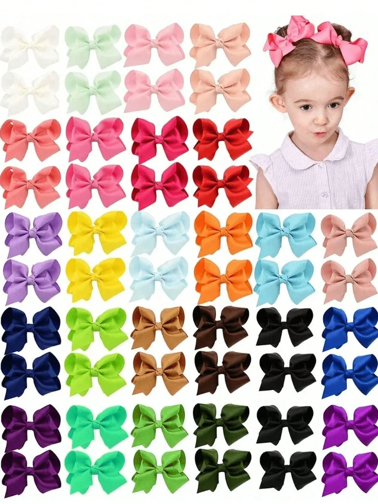 Set 2 Pares de lazos estilo burbuja colores varios