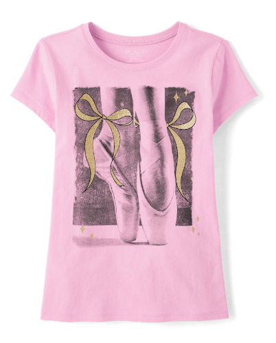 Franela Rosa Figura Ballet 7/8T