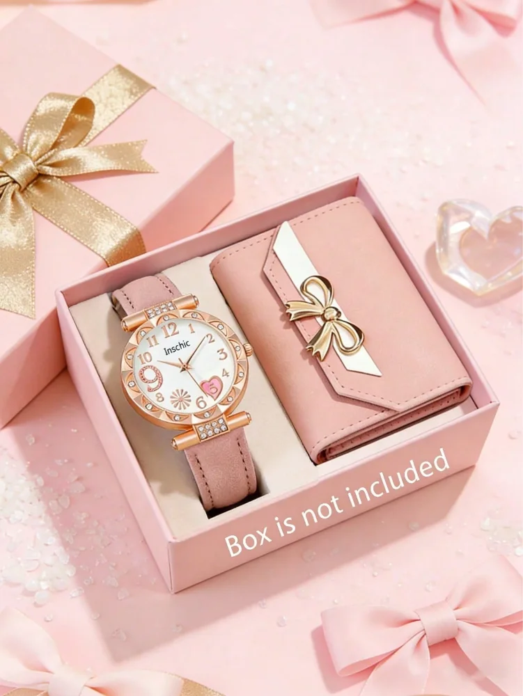 Set 2 piezas Accesorios (Monedero, Reloj)- Rosado