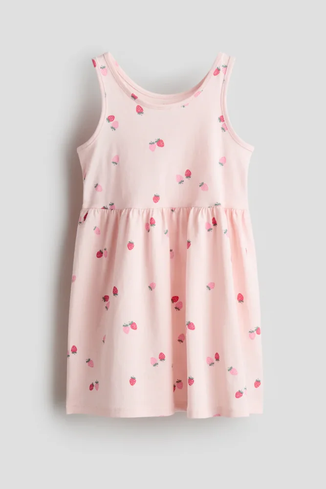 Vestido S/M Rosa con fresitas 6/7T