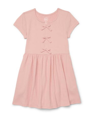 Vestido rosa con lacitos 4/5T