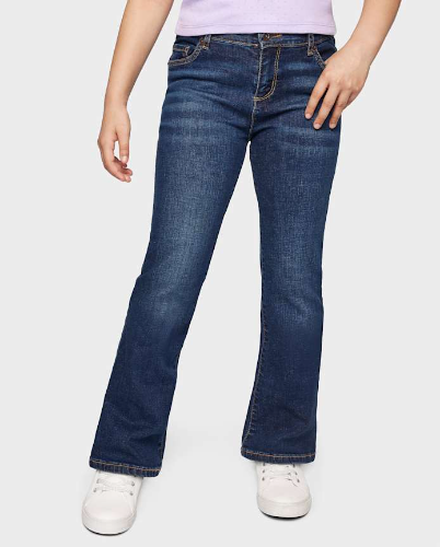 Jeans de niña zul oscuro bota ancha 6T plus