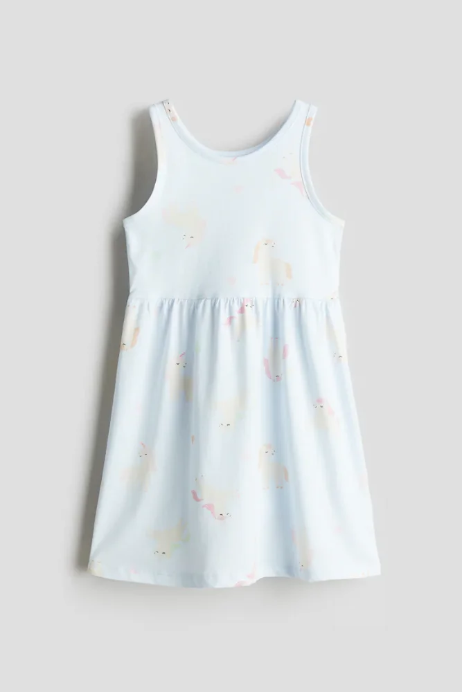 Vestido S/M Celeste Unicornio 2T