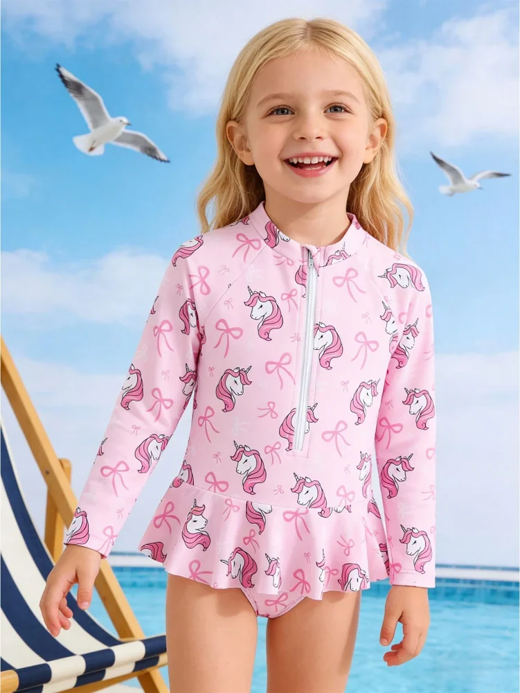 TDB Enterizo M/L Rosa Figura Unicornio 4T