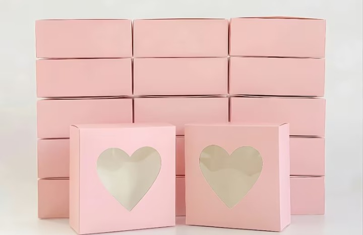 Cajitas rosadas visor de corazon