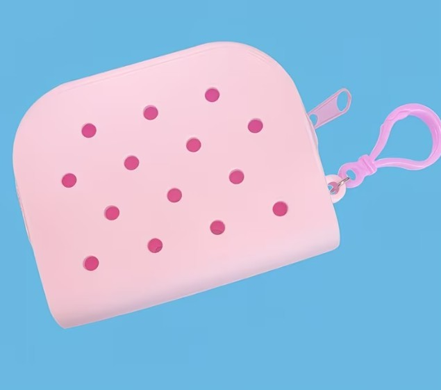 Monedero plastico rosado tipo cross