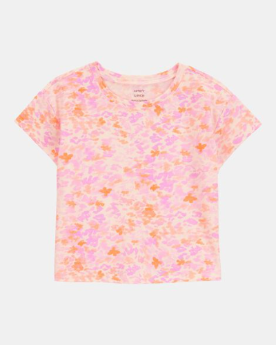 Franela Rosa Manchas Floral de niña 8T