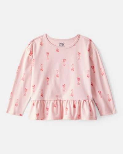 Blusa M/L Rosa zapatillas de ballet de vuelos 4T