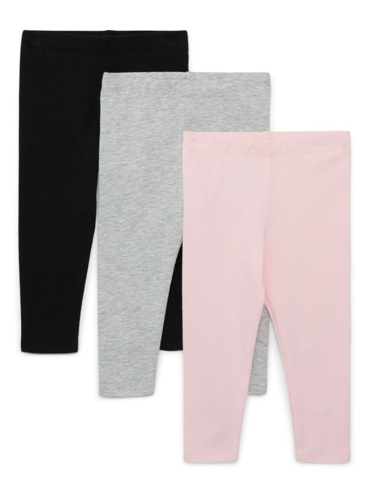 Leggins de bebe por unidad (Negro, Gris, Rosa) 24 Meses