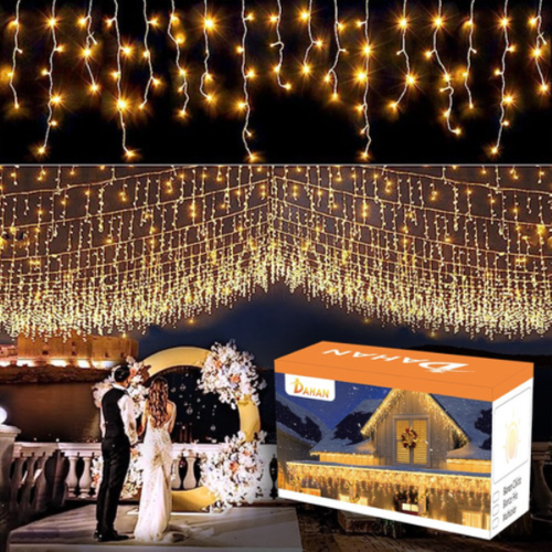 CASCADA 1200 LUCES (CABLE TRANSPARENTE, 24 METROS)