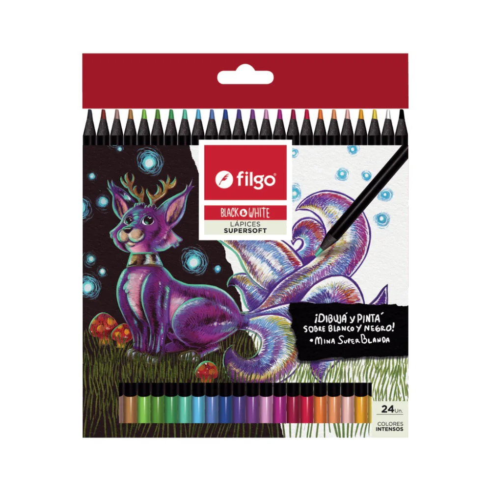 27 Lapices de colores Filgo Black&White x24u