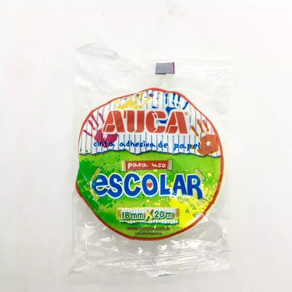 27 Cinta de papel escolar Auca 18mmx20metros