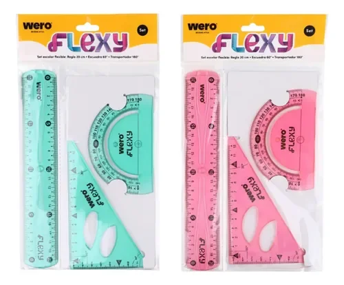 27 Juego de Geometria Wero Flex 20cm 3 piezas