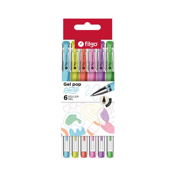 27 Boligrafo Filgo Gel Pop Pastel x6u