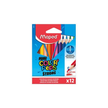 27 Lapices de colores Maped Strong Mini x12