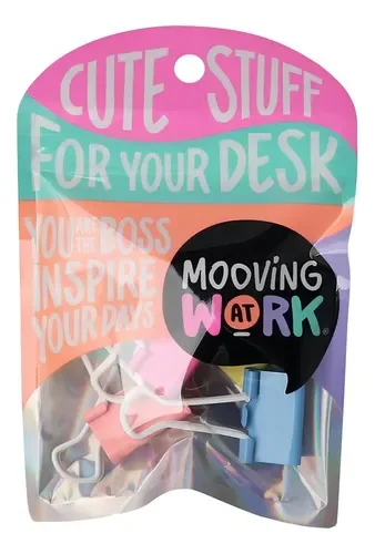 27 Binder Clips Mooving 25mm 6 piezas  Aprietapapeles
