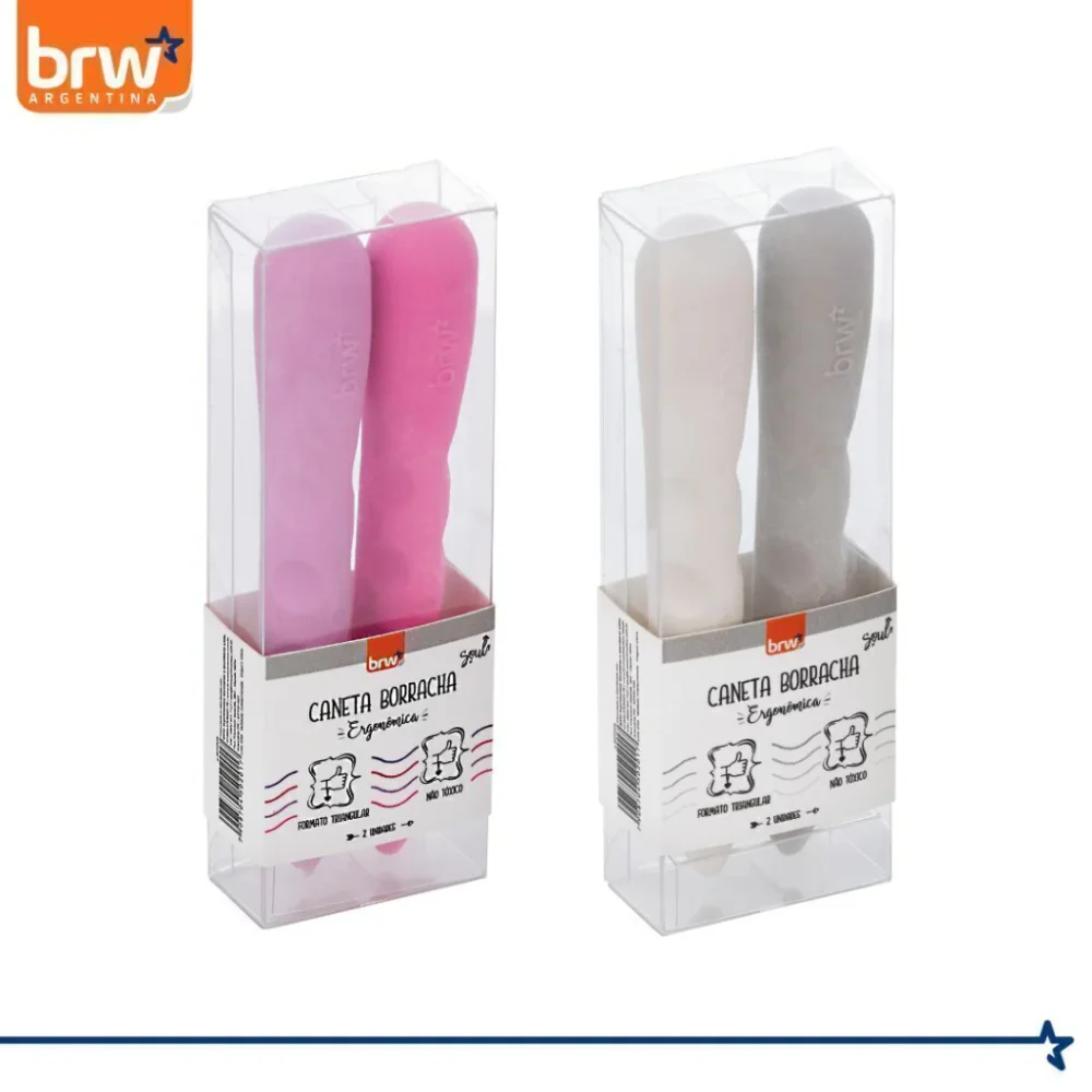 27 Goma de borrar BRW forma lapiz x2