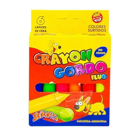 27 Crayones Señorita FLUO gordo x6