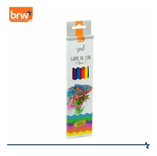 27 Lapices de colores brw neon x6