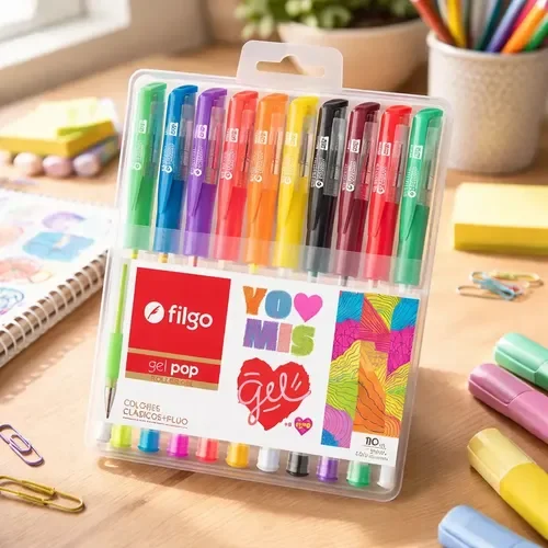 27 Boligrafo Filgo Gel Pop x10