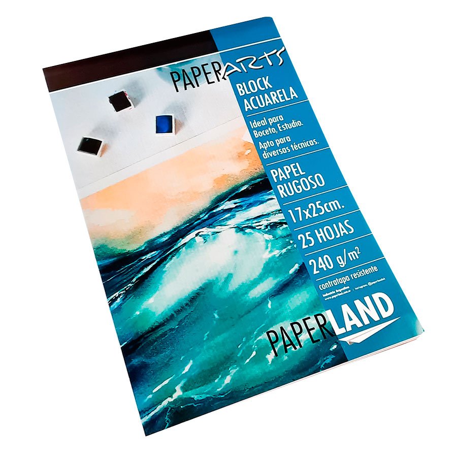Bloc Acuarela Rugoso 17x25 240gr x25hjs PaperLand