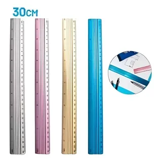Reglas Metalicas 30 cm (  Colo- Rosado)*