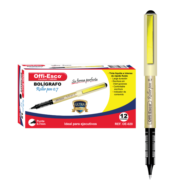 Bolígrafo Roller Pen 0.5 y 0.7 mm ( Negro)*