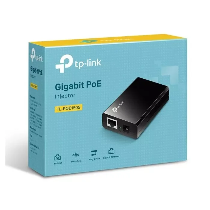 INYECTOR POE150S GIGA , COMPATIBLE CON IEEE 802.3AF (15.4WATTS), DATOS Y ENERGÍA TRANSPORTADOS POR EL MISMO CABLE HASTA 100 METROS, CAJA DE PLÁSTICO, TAMAÑO DE BOLSILLO, PLUG AND PLAY
