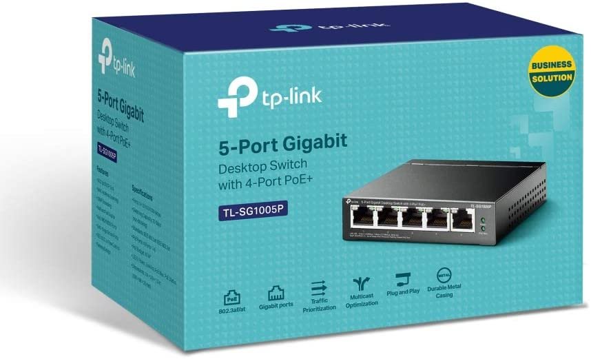 SWITCH TL-5G1005P TPLINK DE ESCRITORIO GIGABIT 5 PUERTOS CON 4 POE