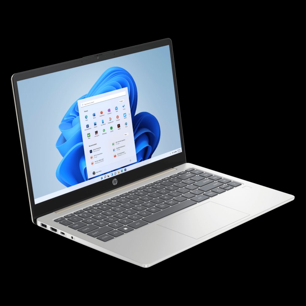 PORTÁTIL HP 14-EM0014LA- AMD RYZEN 5 7520U - 8GB LPDDR5 - 512GB SSD - PANTALLA 14" FHD - NO DVD - HDMI - FREEDOS - DORADO