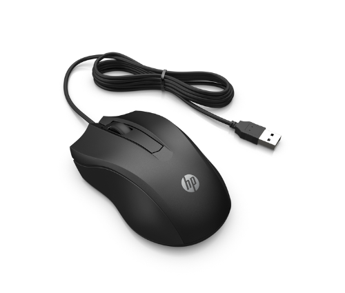 MOUSE HP ALÁMBRICO ÓPTICO 1000 NEGRO