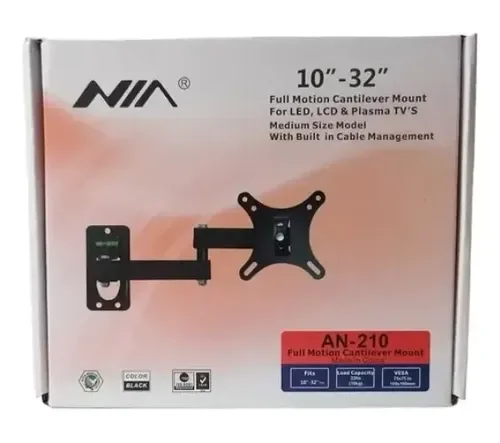 SOPORTE DE PARED PARA TV 10 A 32 PULGADAS INCLUYE ACCESORIOS DE INSTALACION AN-210