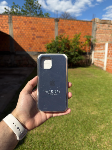 Case Iphone 12/12 Pro Silicona Color Azul Marino